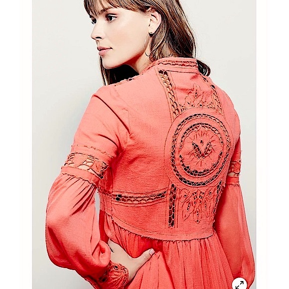 Free People In Dreamland Mini Dress in Wood Ash. Size XS. NWOT - Picture 4 of 12